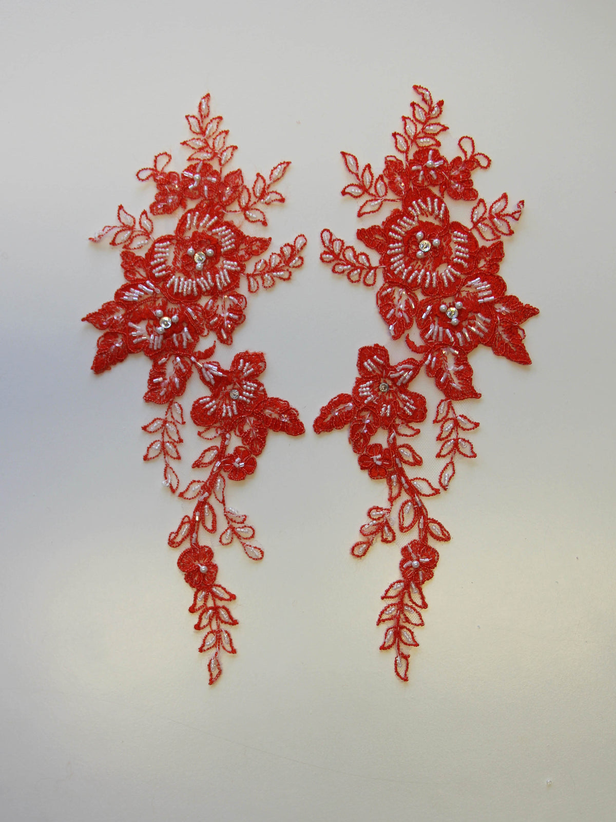 Appliques en dentelle orange - Poppy.