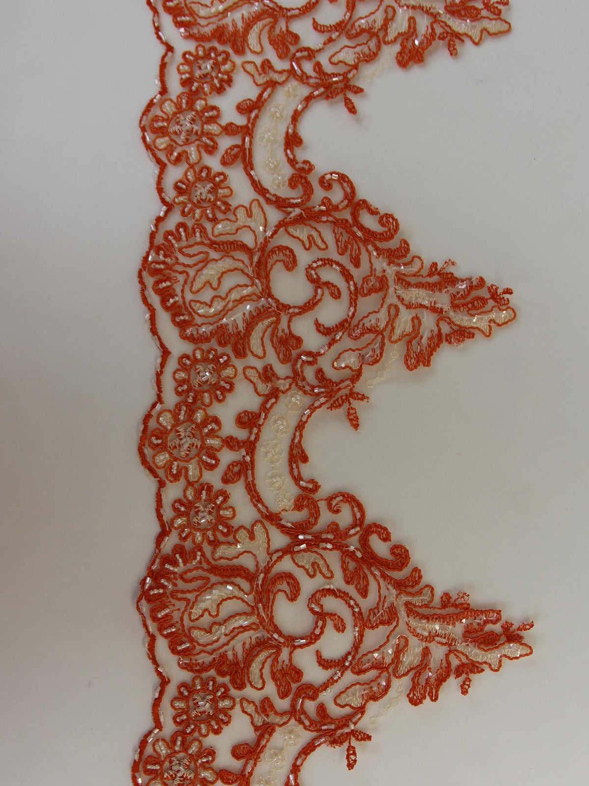 Bordure en dentelle orange - Jessica.