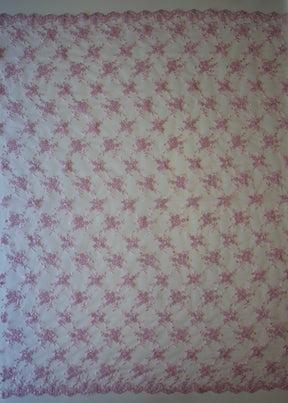 Dentelle Rose Cordonnée - Géraldine