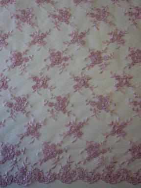 Dentelle Rose Cordonnée - Géraldine