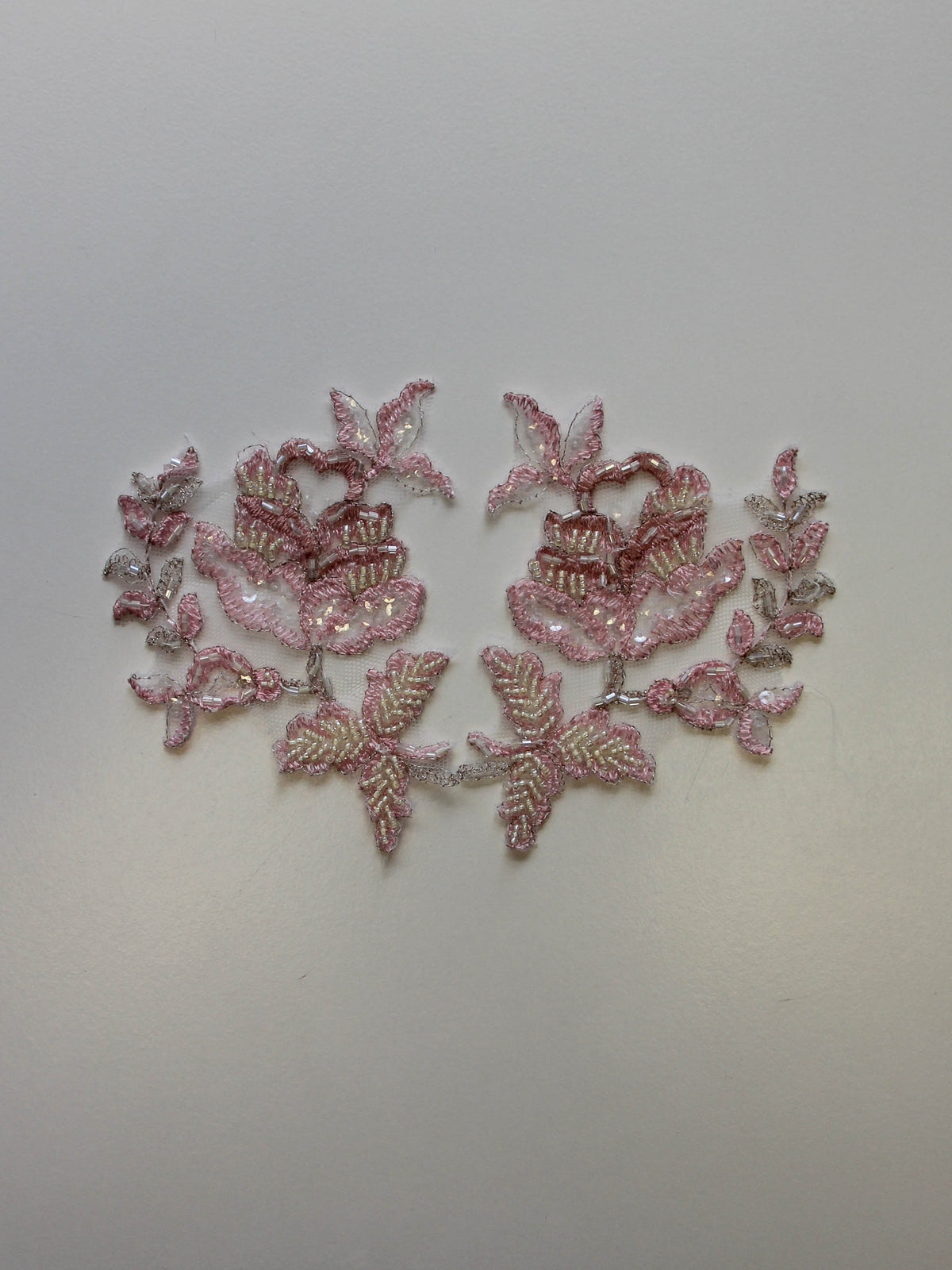 Appliques en Dentelle Rose Poudré - Chloe.