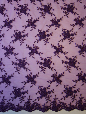 Dentelle Cordonnée Violet - Géraldine