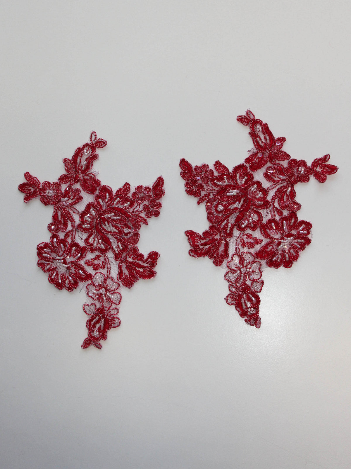 Appliques en dentelle rouge - Victoria (Large).