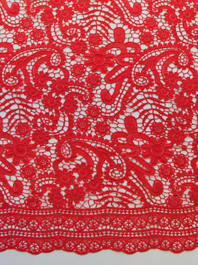 Dentelle Guipure Rouge - Finola