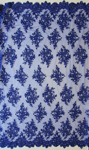 Dentelle Perlée Bleu Royal - Kady