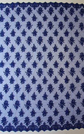 Dentelle Cordonnée Bleu Royal - Janis
