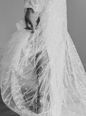 Dentelle perlée ivoire - Saffy