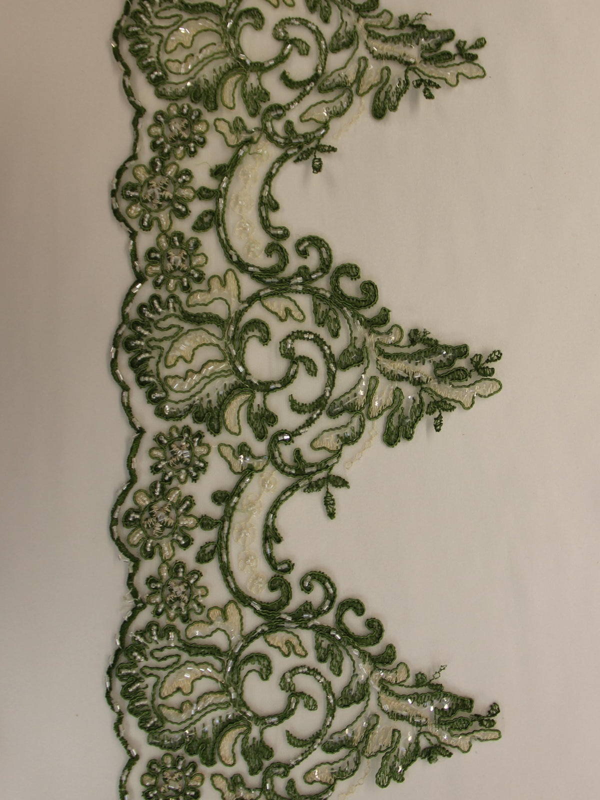 Bordure de dentelle vert émeraude - Jessica