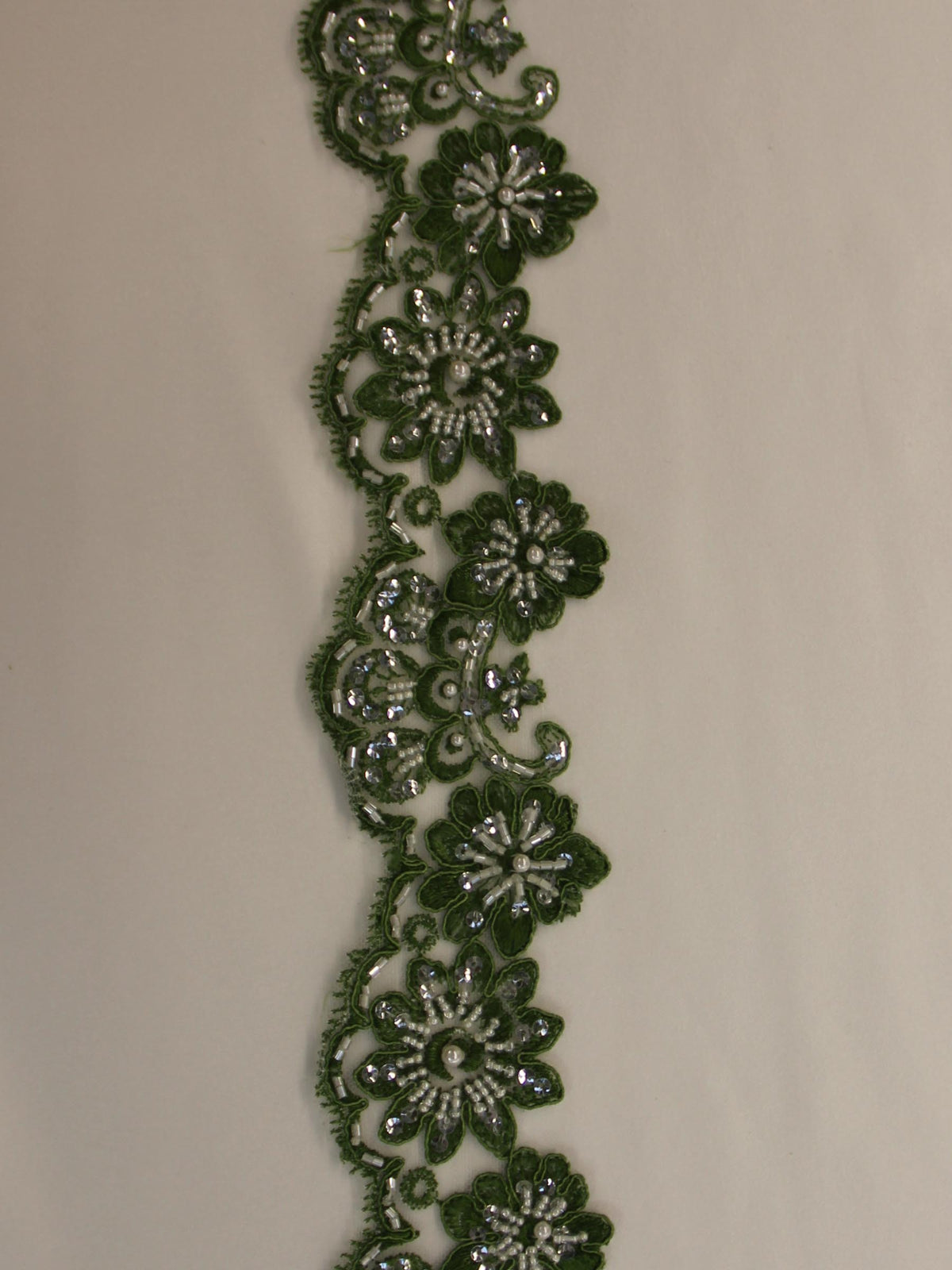 Bordure de dentelle vert émeraude - Sheila