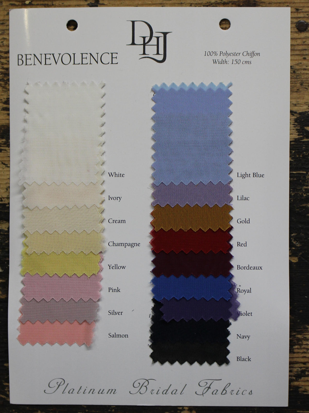 Carte à nuances de mousseline en polyester - Benevolence