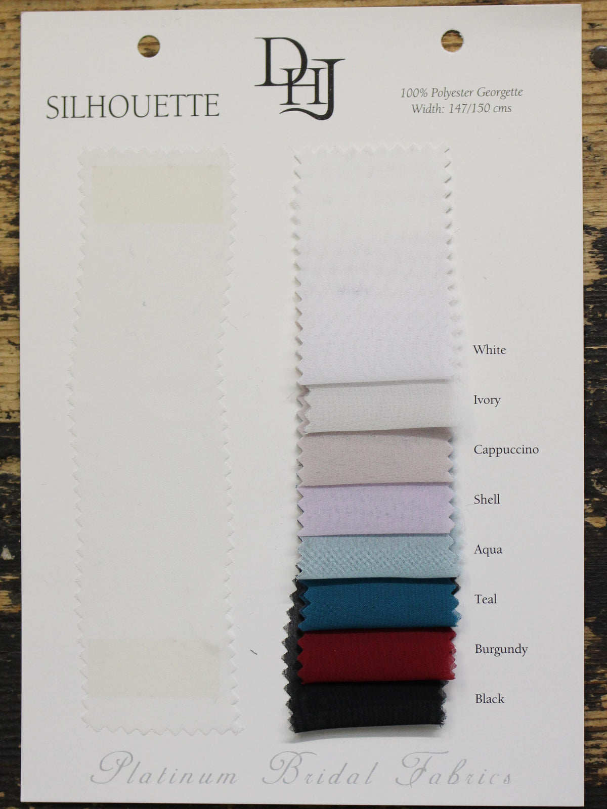 Carte à nuances de georgettes en polyester - Silhouette