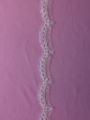 Bordure en dentelle de soie blanche chantilly - Pippi