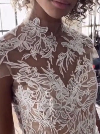 Dentelle Brodée Ivoire - Calinda