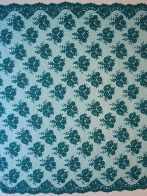 Dentelle torsadée bleu sarcelle - Riaz