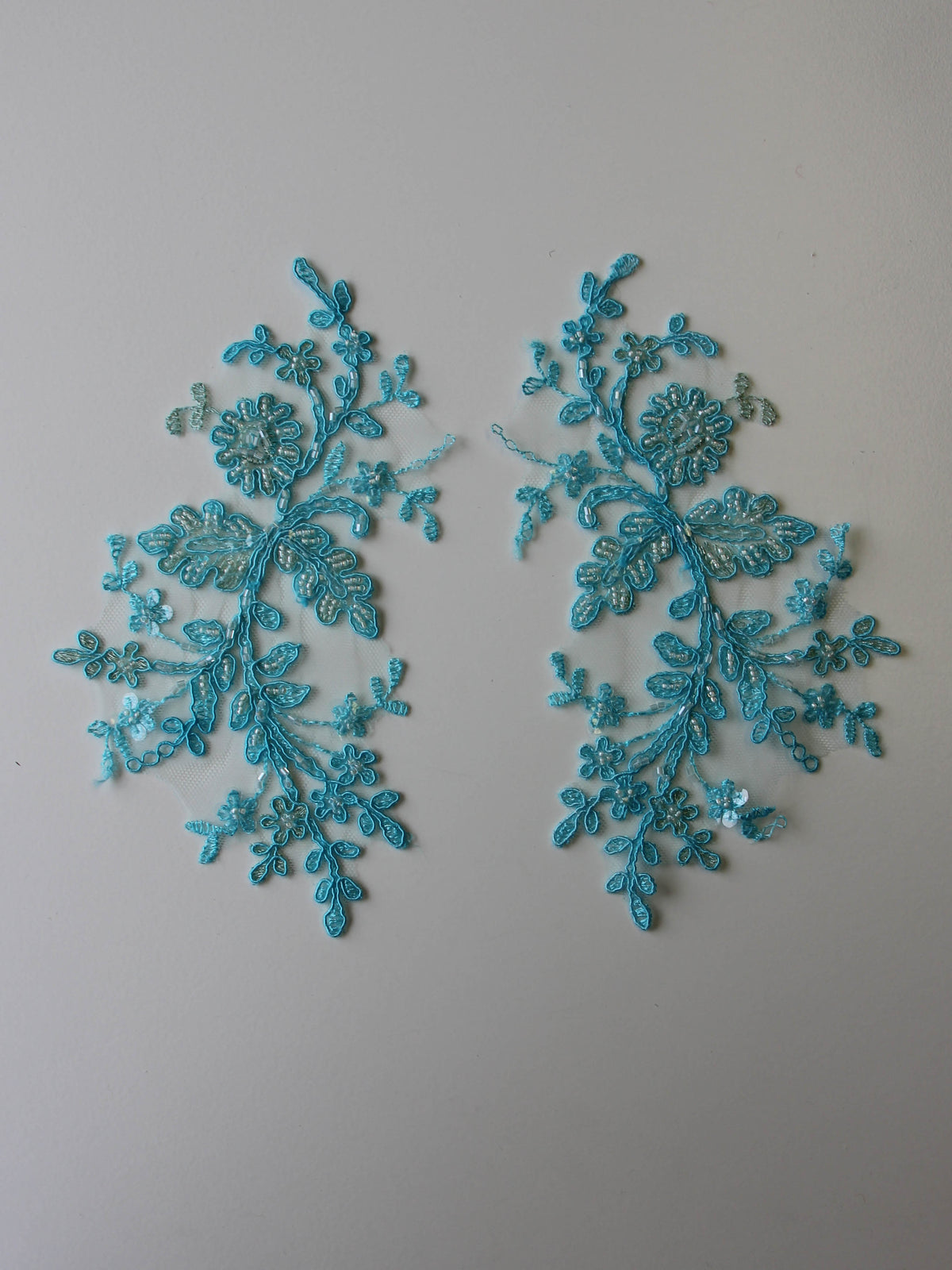 Appliques en dentelle turquoise - Jessica.