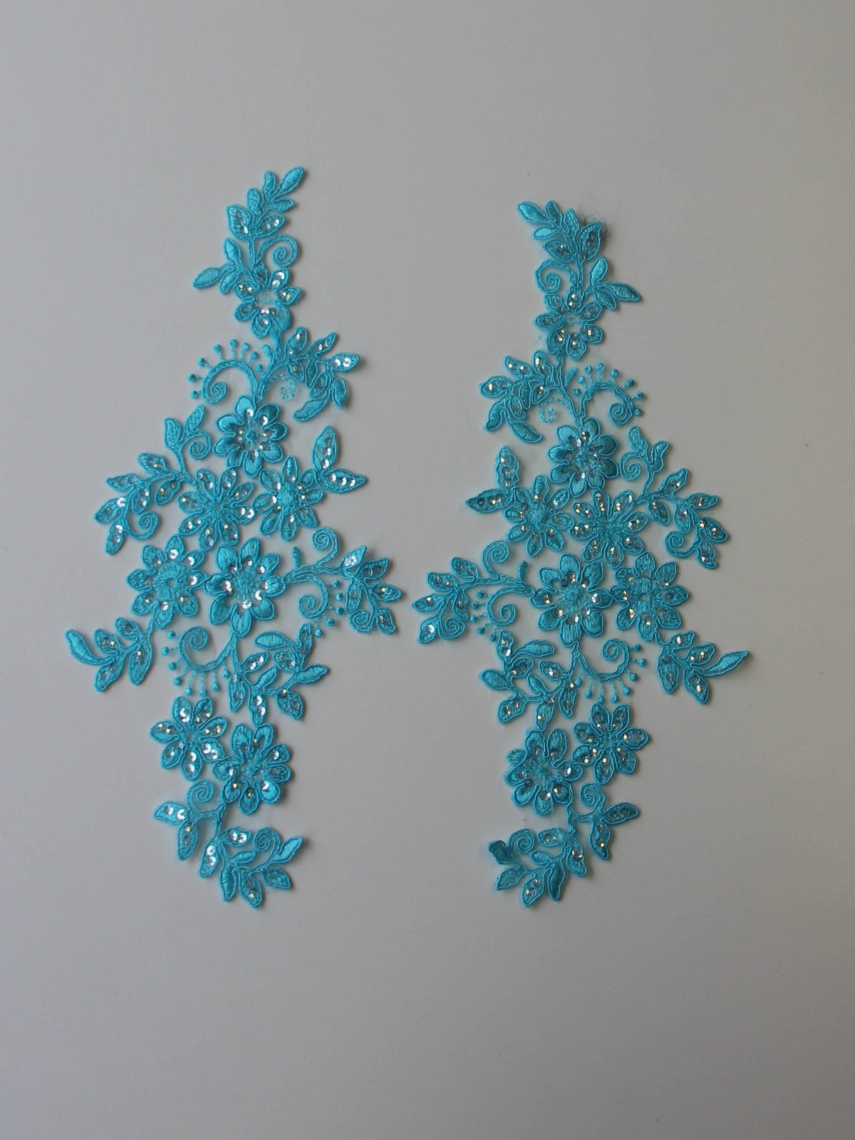 Appliques en dentelle turquoise - Erica.