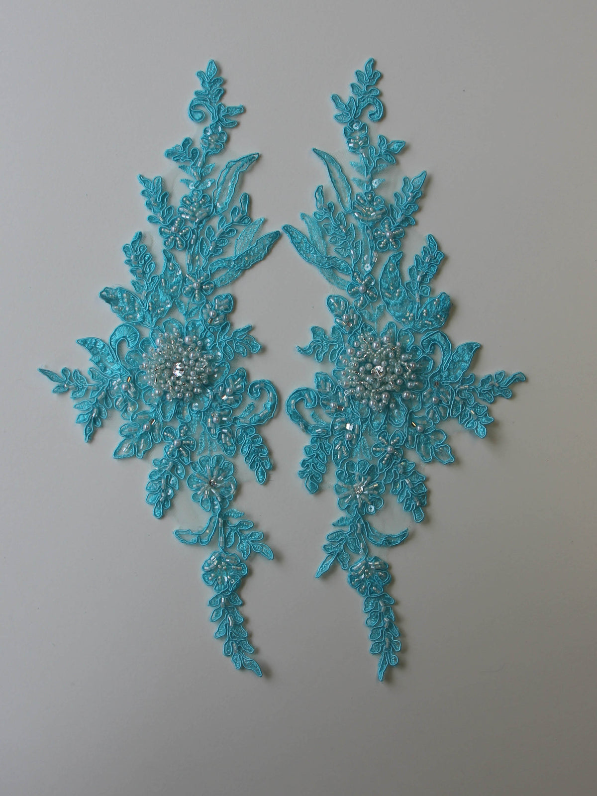 Appliques en dentelle turquoise - Utah.