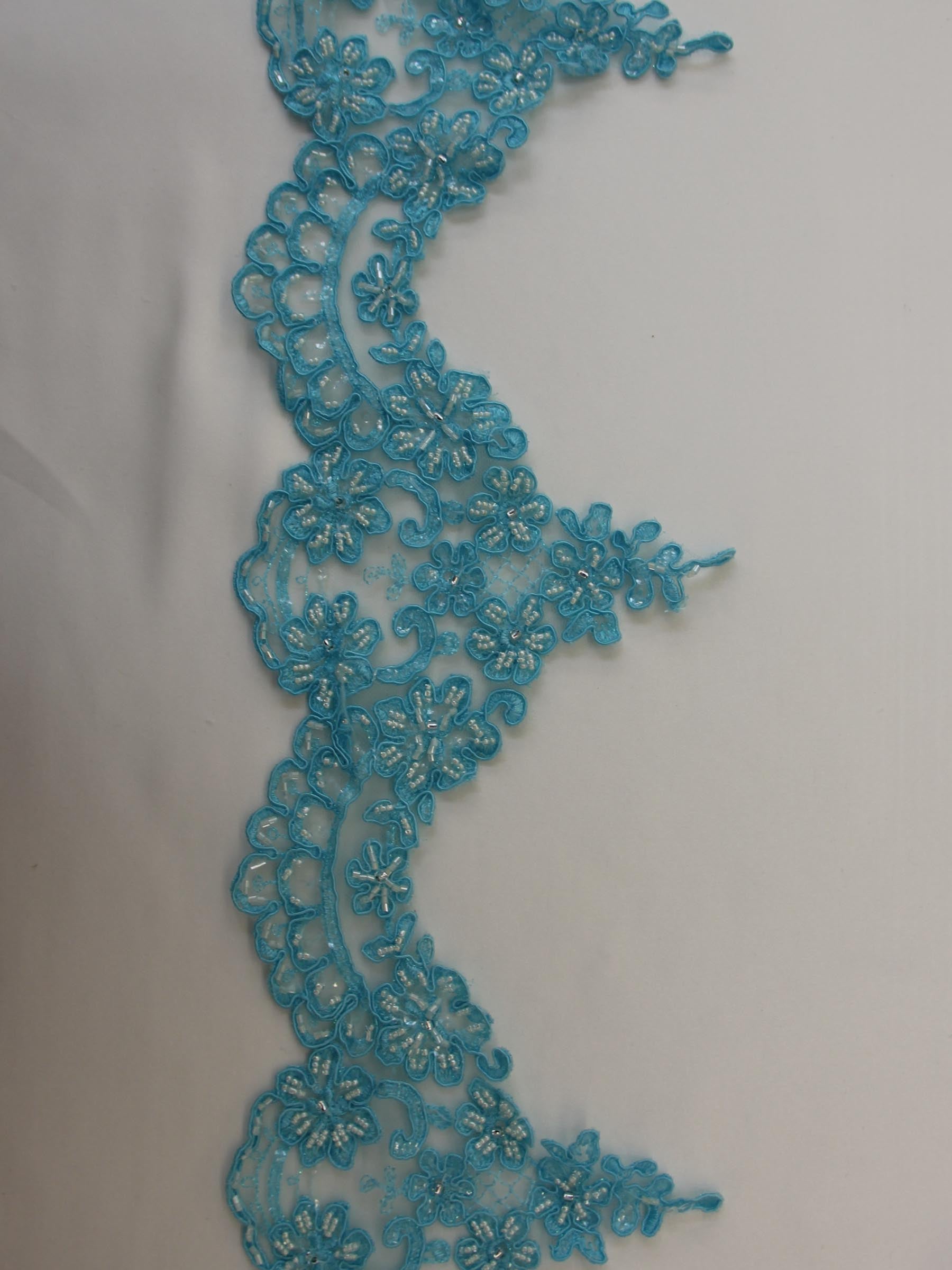 Bordure de dentelle bleue Paradise - Alexandra