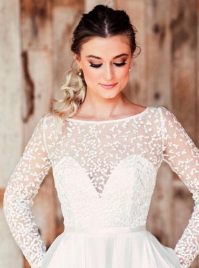 Dentelle brodée à paillettes ivoire - Jada