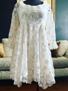 Dentelle Guipure Paillettes Ivoire - Zariah
