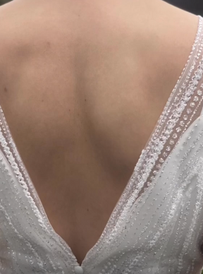 Dentelle pailletée ivoire - Marieke