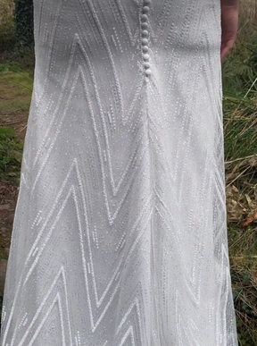 Dentelle pailletée ivoire - Marieke